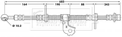 BORG & BECK Тормозной шланг BBH6698